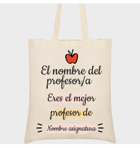 Bolsa de tela para profesor: Eres el mejor profesor