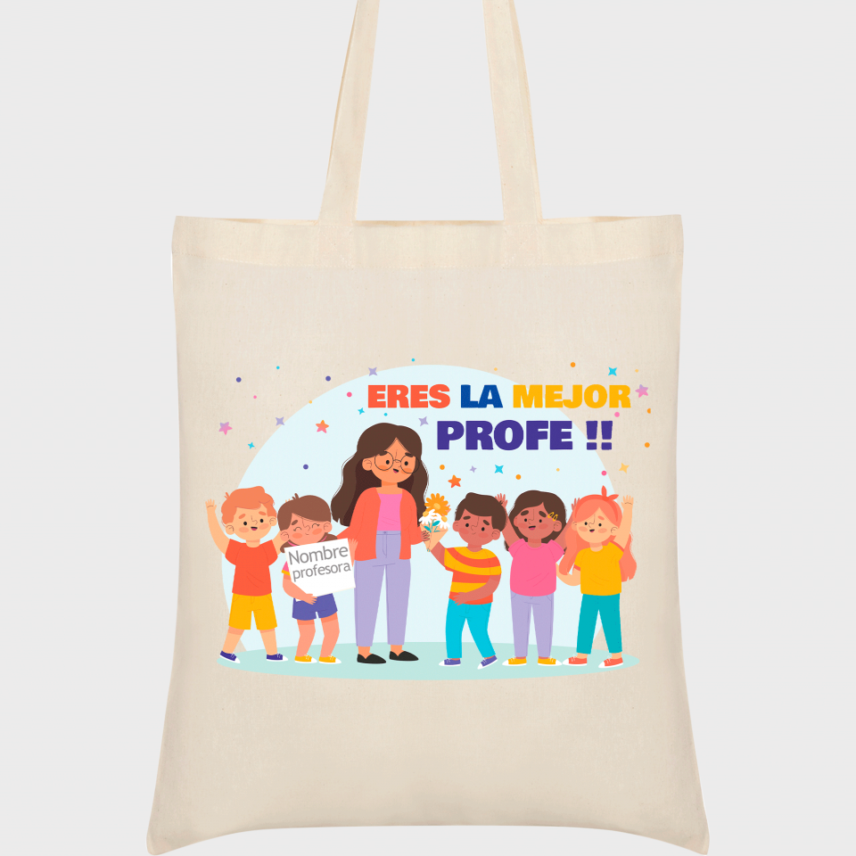 Bolsa de tela para profesora: Eres la mejor profe