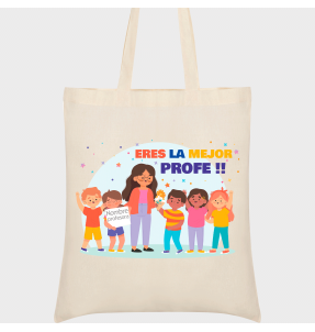 Bolsa de tela para profesora: Eres la mejor profe