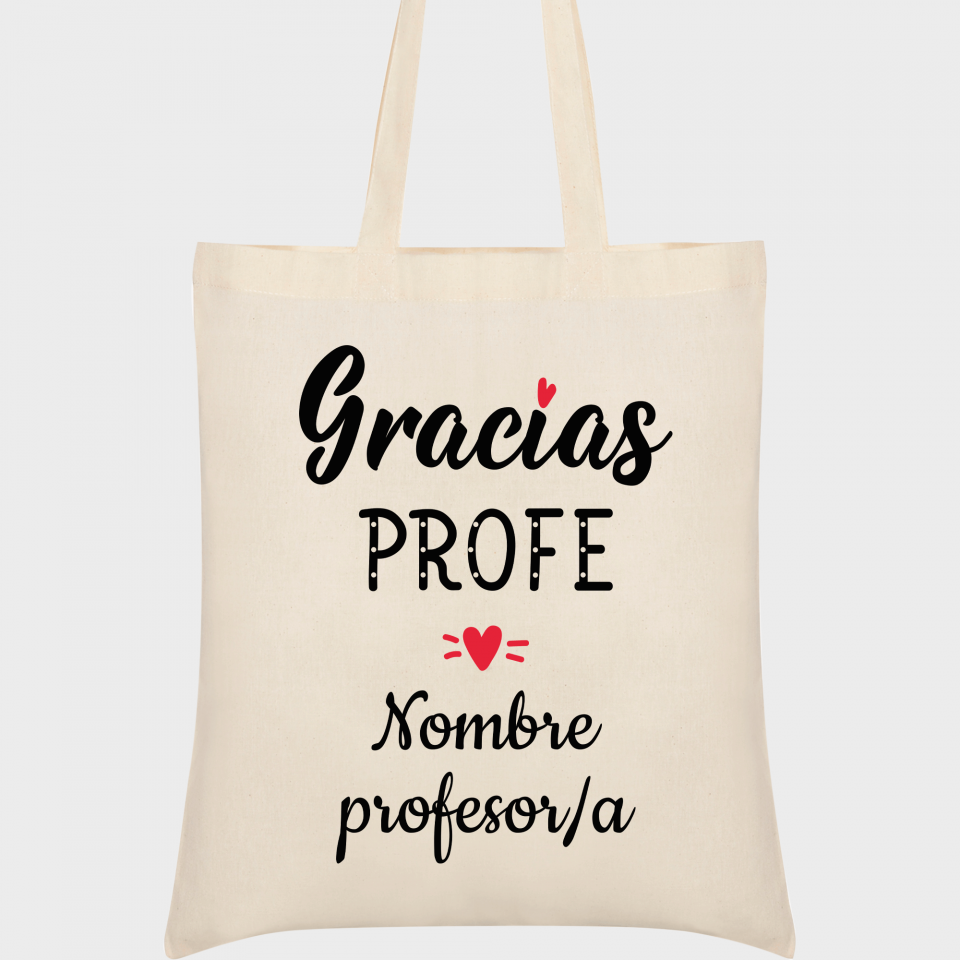 Bolsa de tela para profesor: Gracias profe