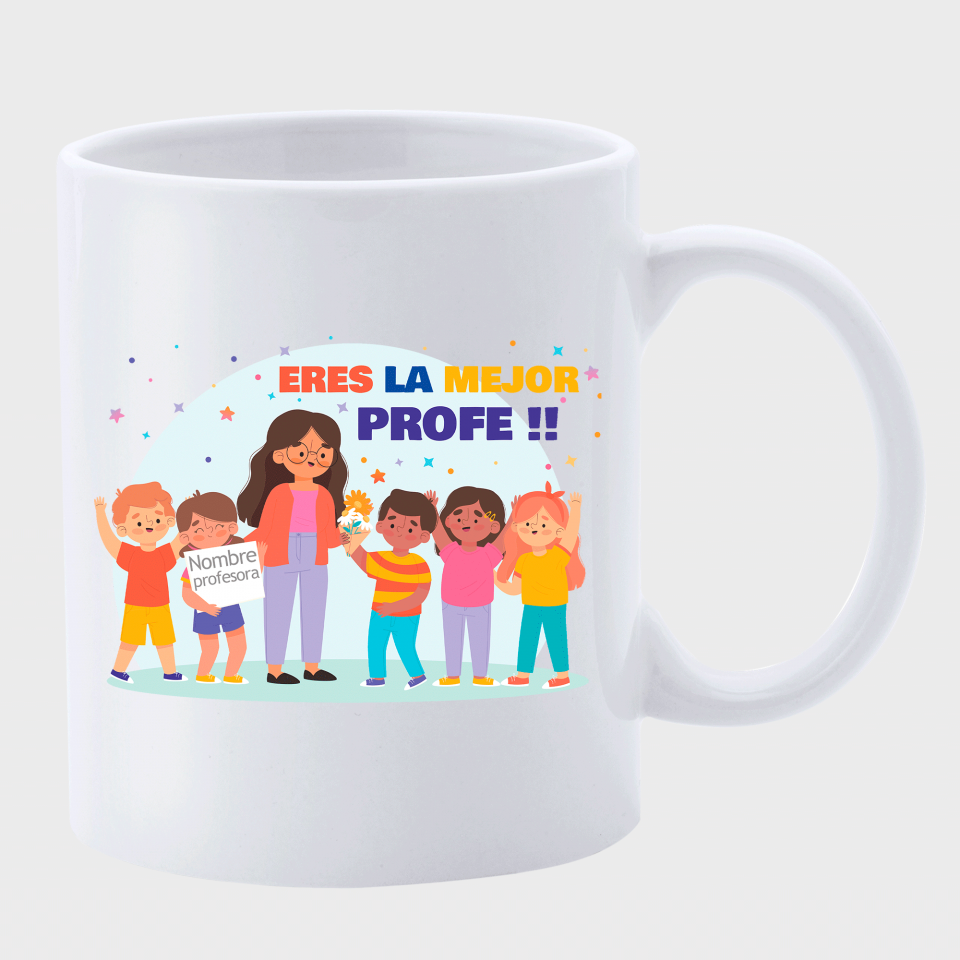 Taza para profesora: Eres la mejor profe