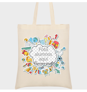 Bolsa de tela para profesor: Muchas gracias profe