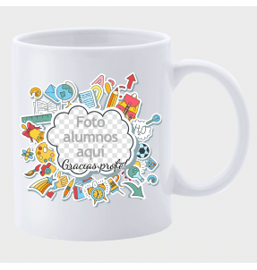 Taza para profesor: Muchas gracias profe