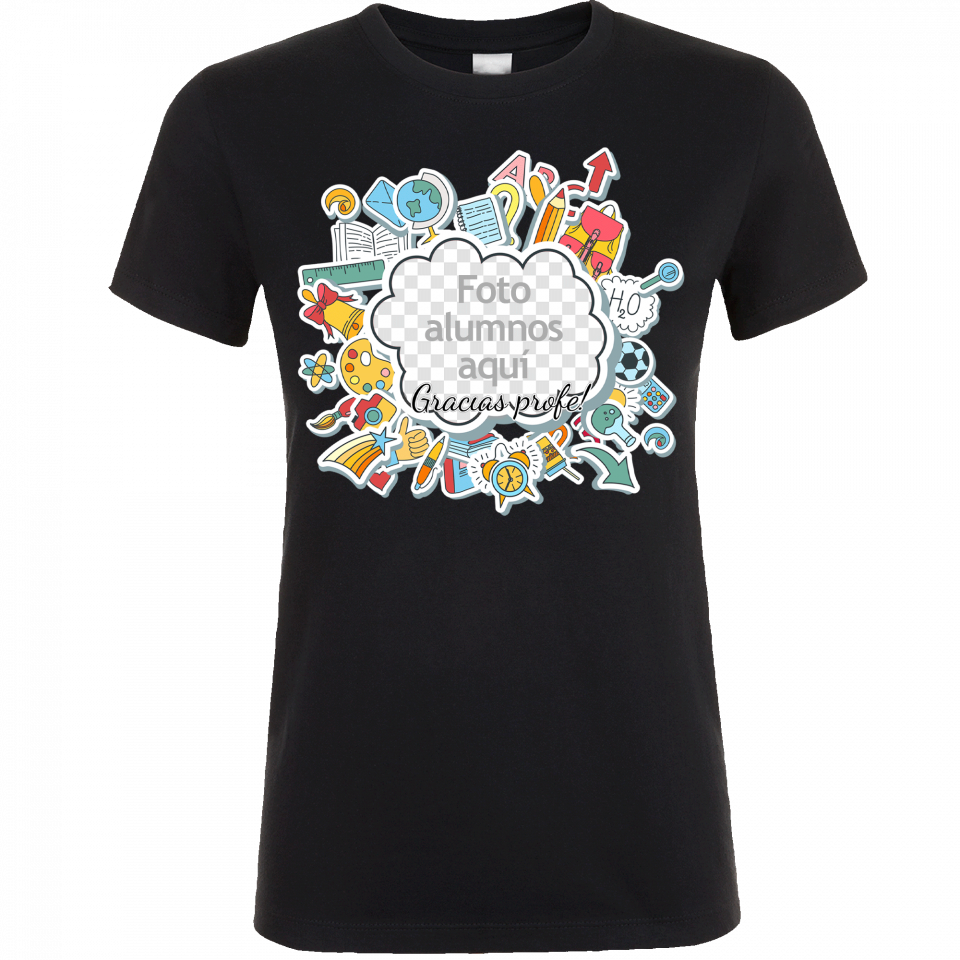 Camiseta para profesora: Muchas gracias profe