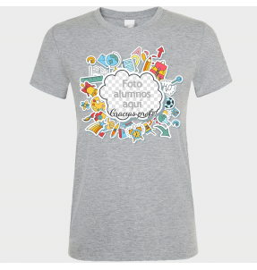 Camiseta para profesora: Muchas gracias profe