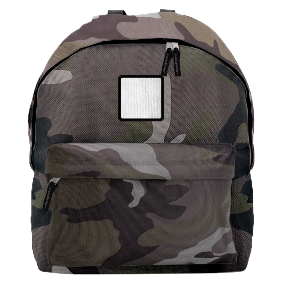 Mochila infantil con parche cuadrado personalizada