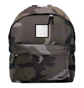 Mochila infantil con parche cuadrado personalizada