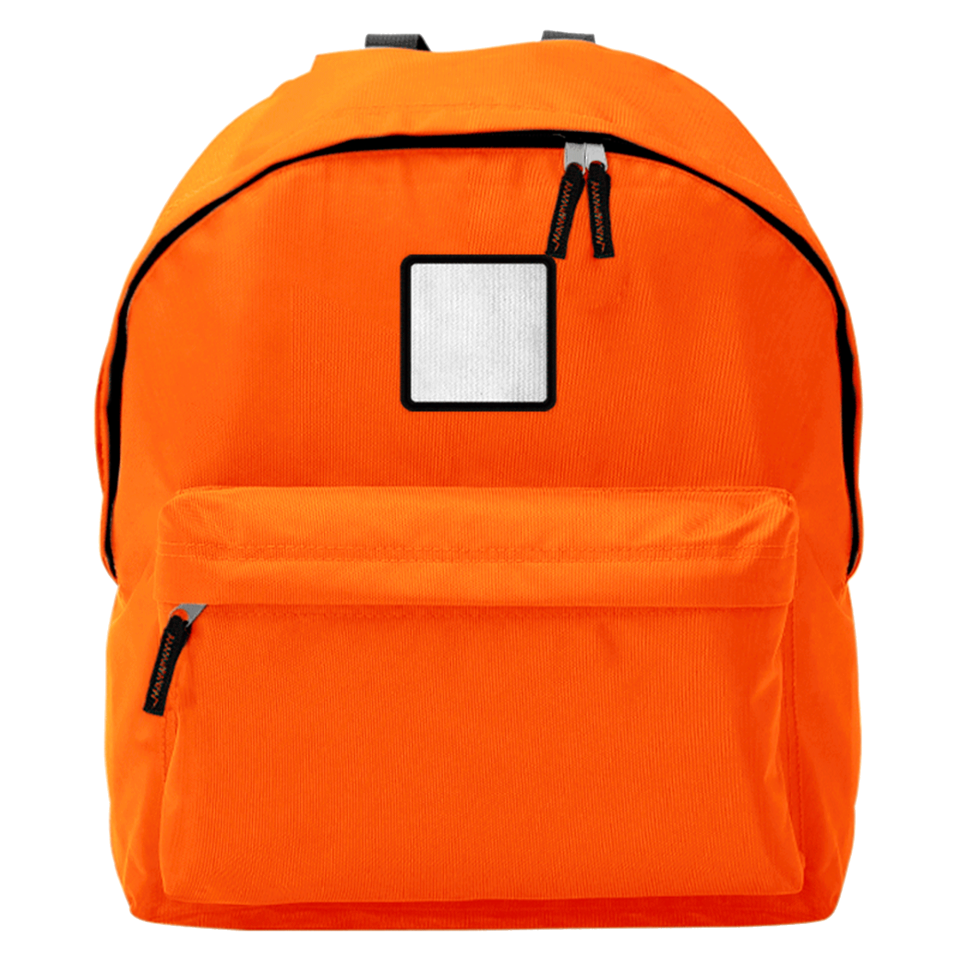 Mochila infantil con parche cuadrado personalizada