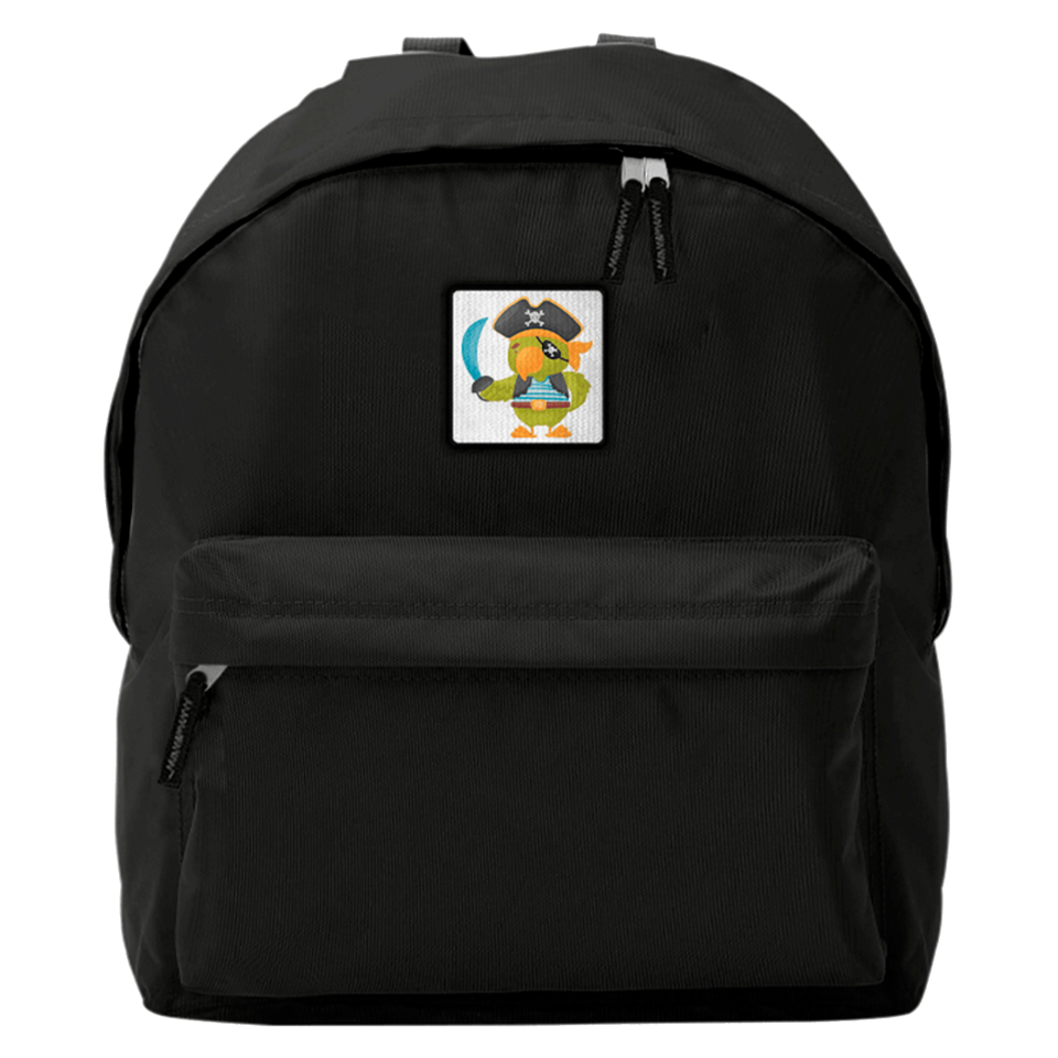 Mochila infantil con parche cuadrado personalizada