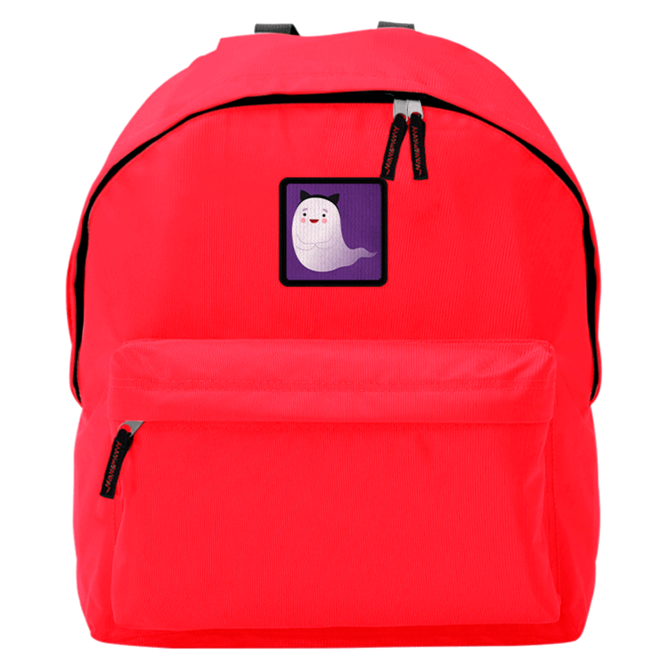 Mochila infantil con parche cuadrado personalizada