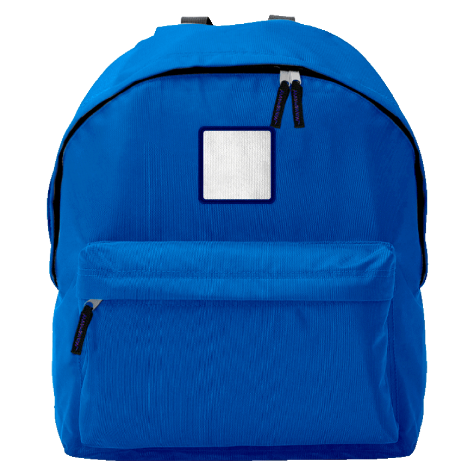 Mochila infantil con parche cuadrado personalizada