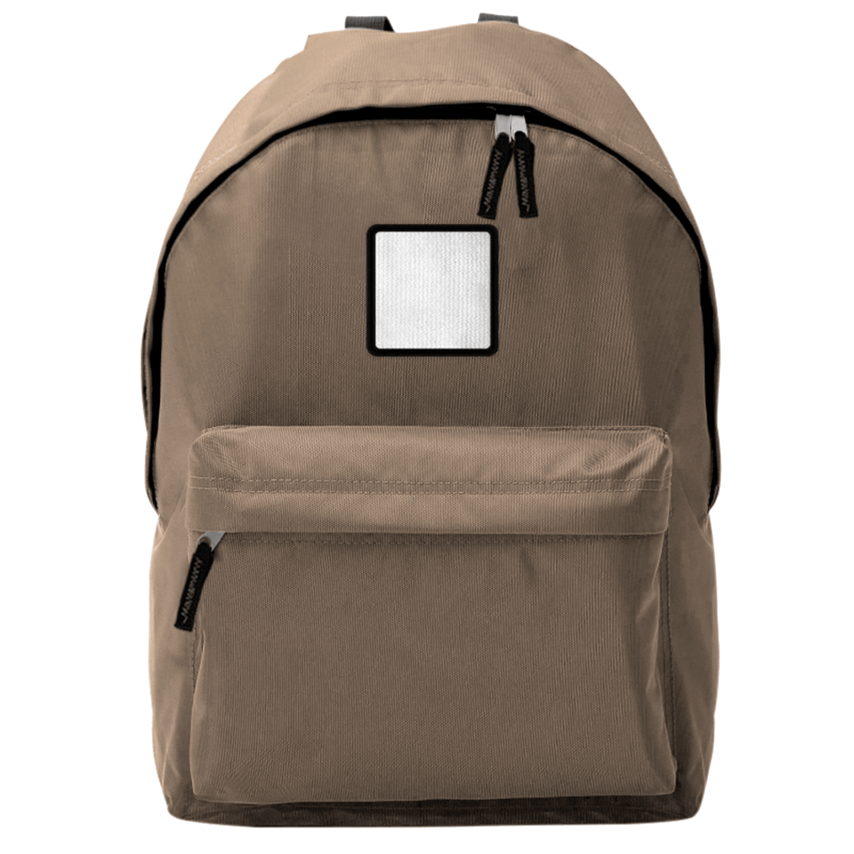 Mochila adulto con parche cuadrado personalizada