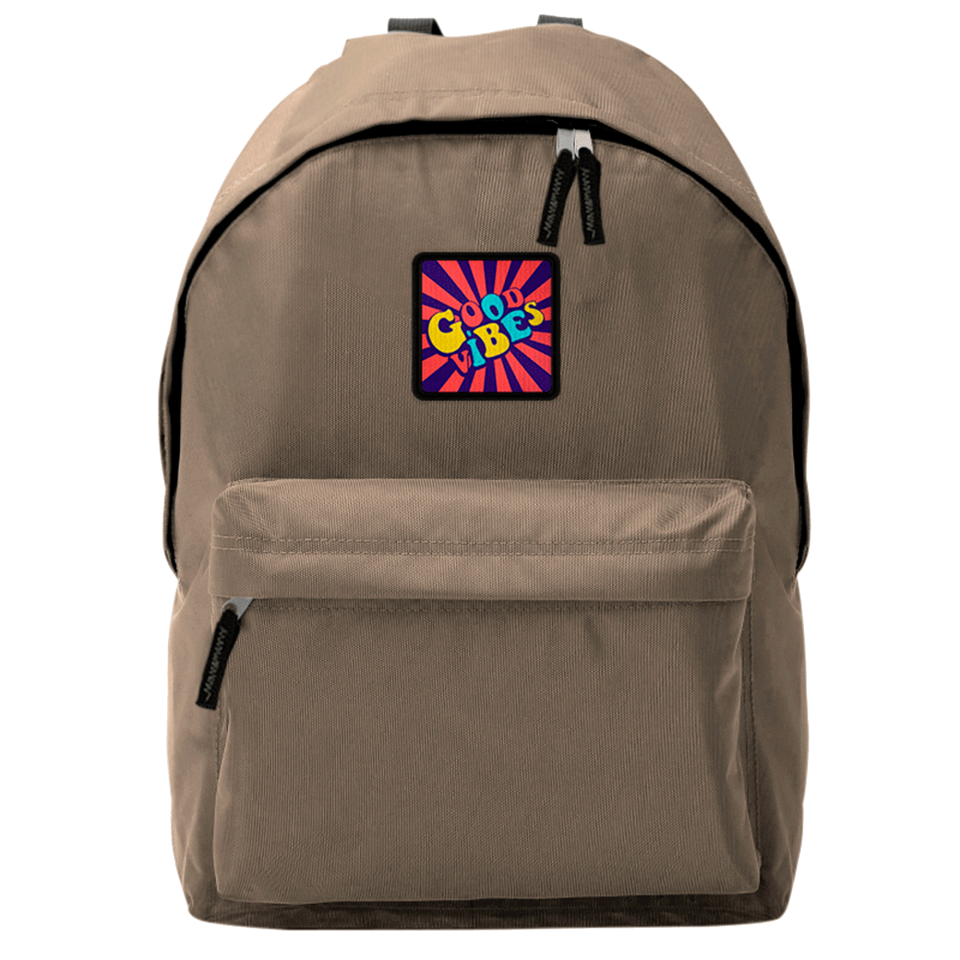 Mochila adulto con parche cuadrado personalizada