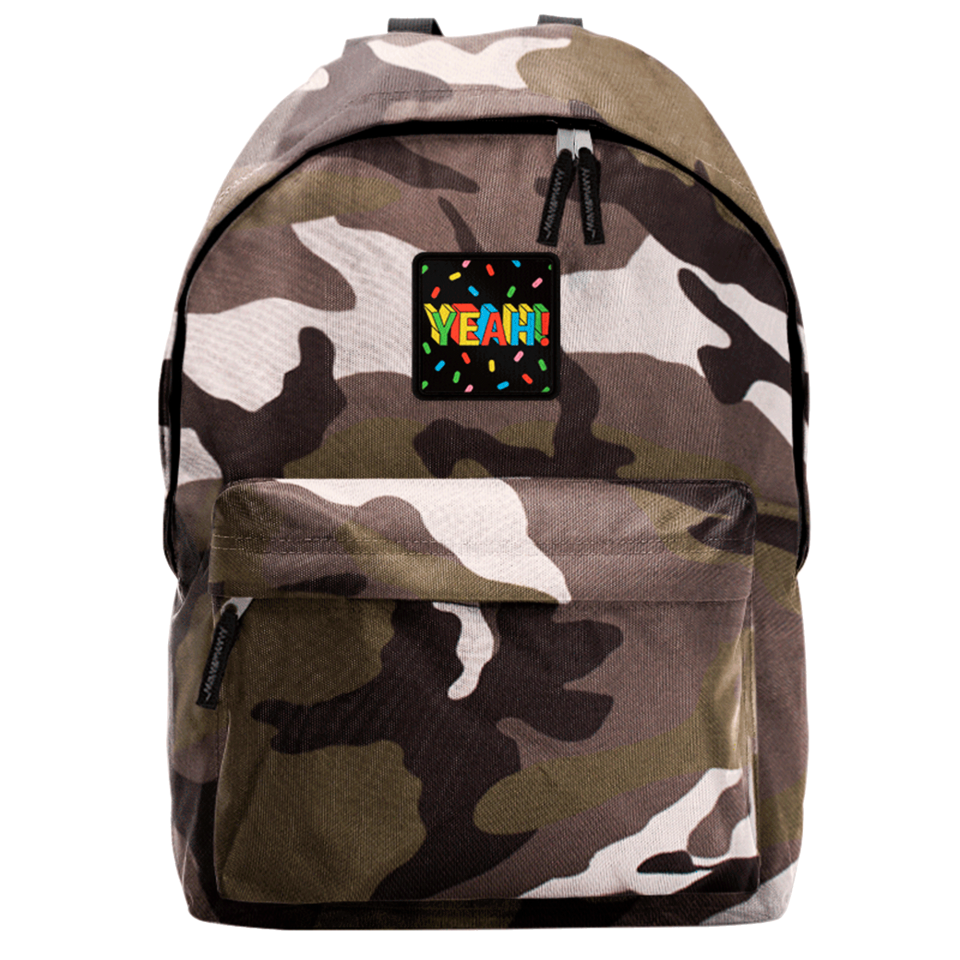 Mochila adulto con parche cuadrado personalizada