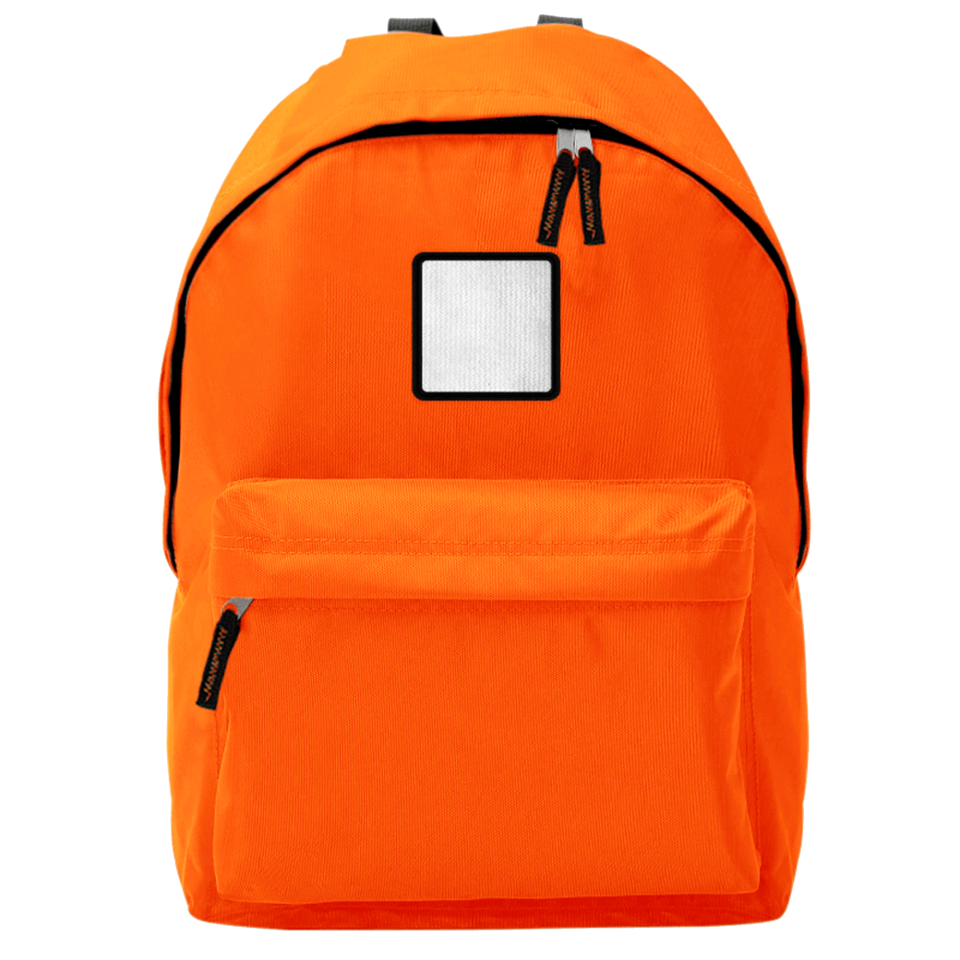 Mochila adulto con parche cuadrado personalizada