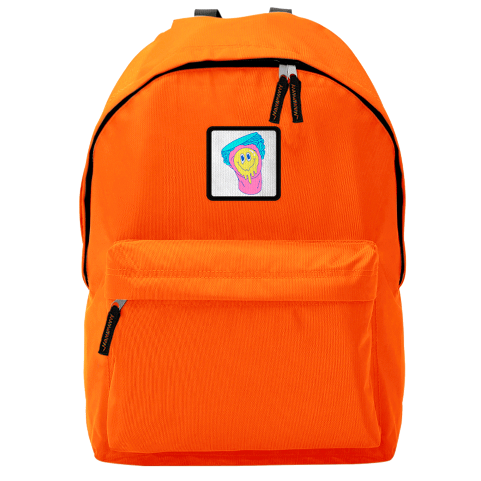 Mochila adulto con parche cuadrado personalizada