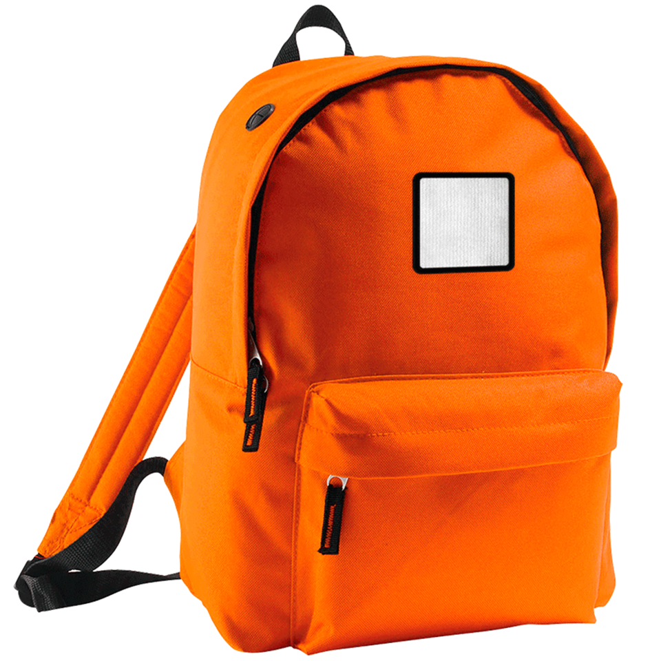 Mochila adulto con parche cuadrado personalizada