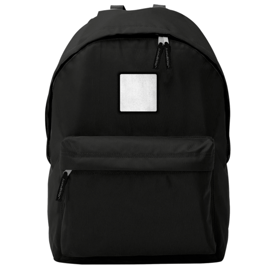 Mochila adulto con parche cuadrado personalizada