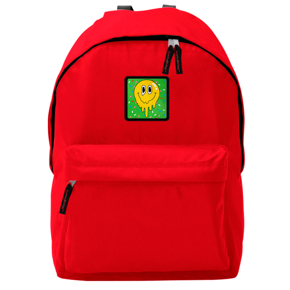 Mochila adulto con parche cuadrado personalizada