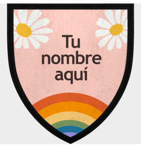 Parche escudo arcoíris