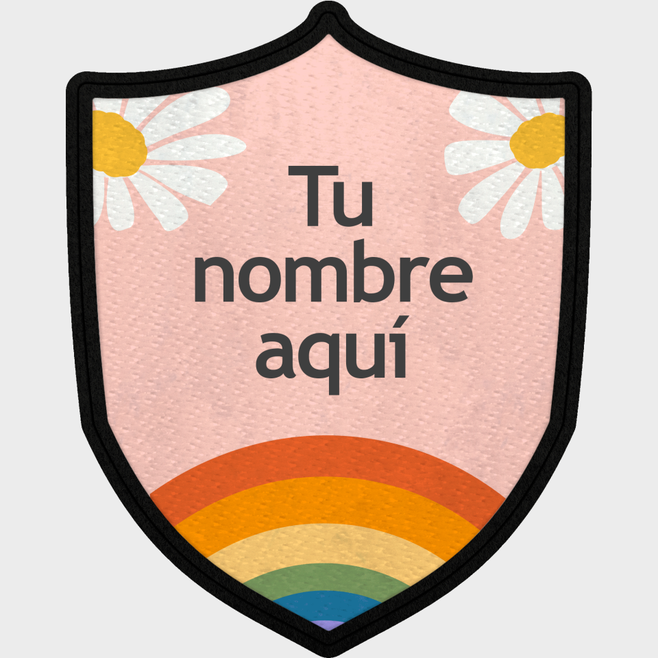 Parche escudo 2 arcoíris