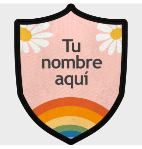 Parche escudo 2 arcoíris