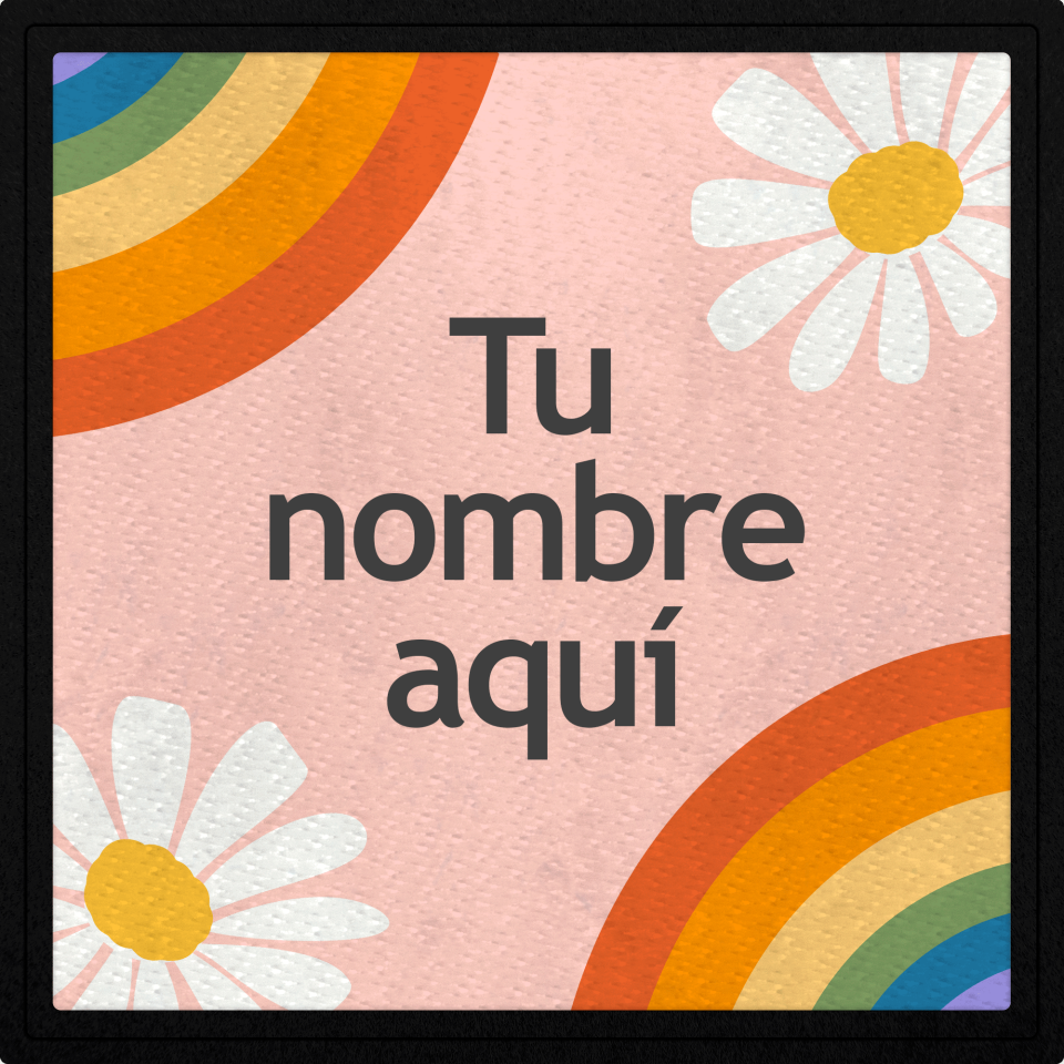 Parche cuadrado arcoíris