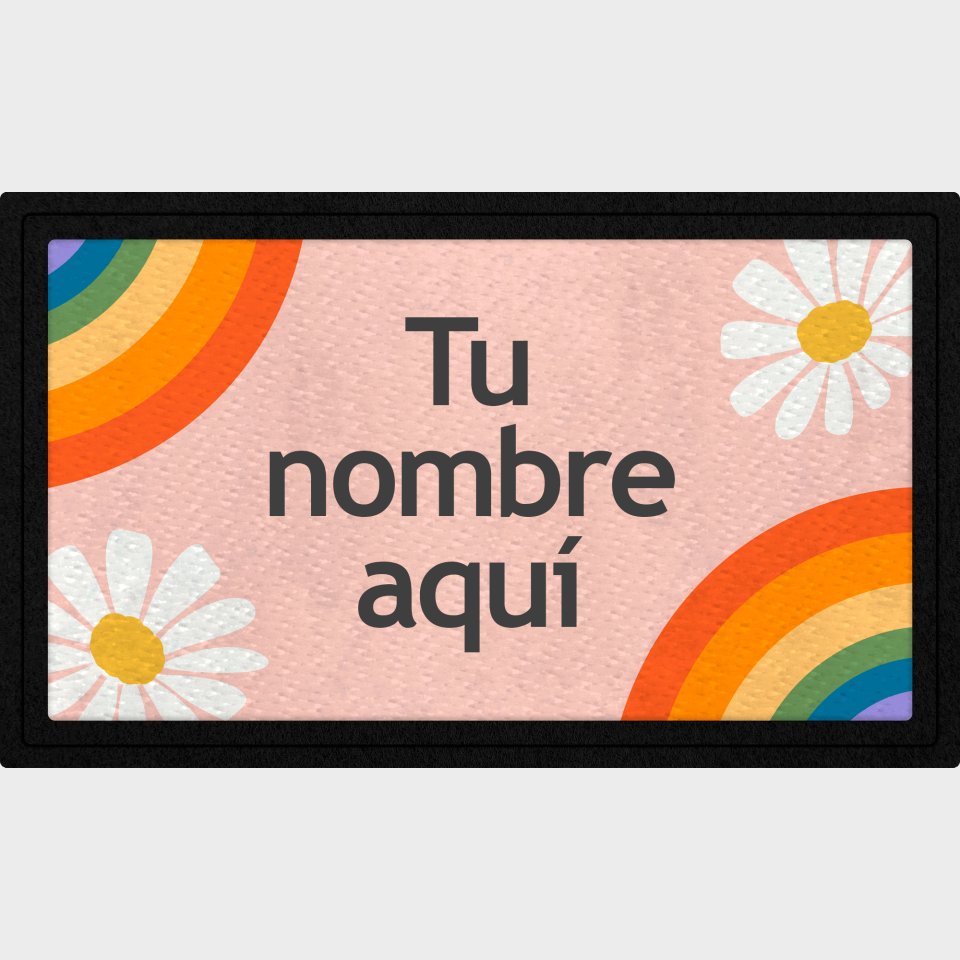 Parche rectangular arcoíris