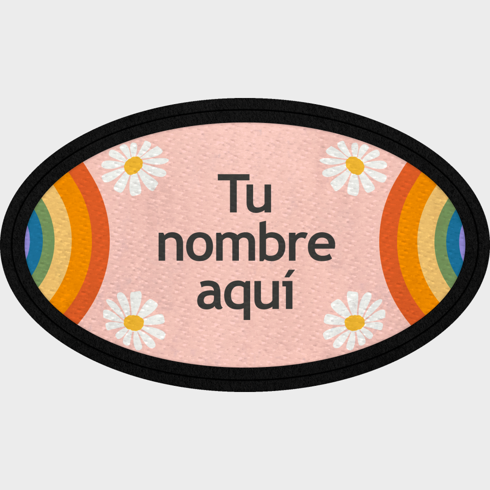 Parche ovalado arcoíris