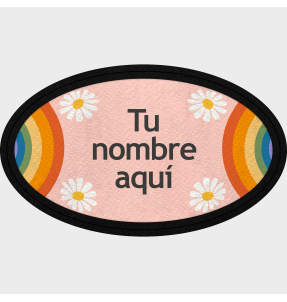 Parche ovalado arcoíris