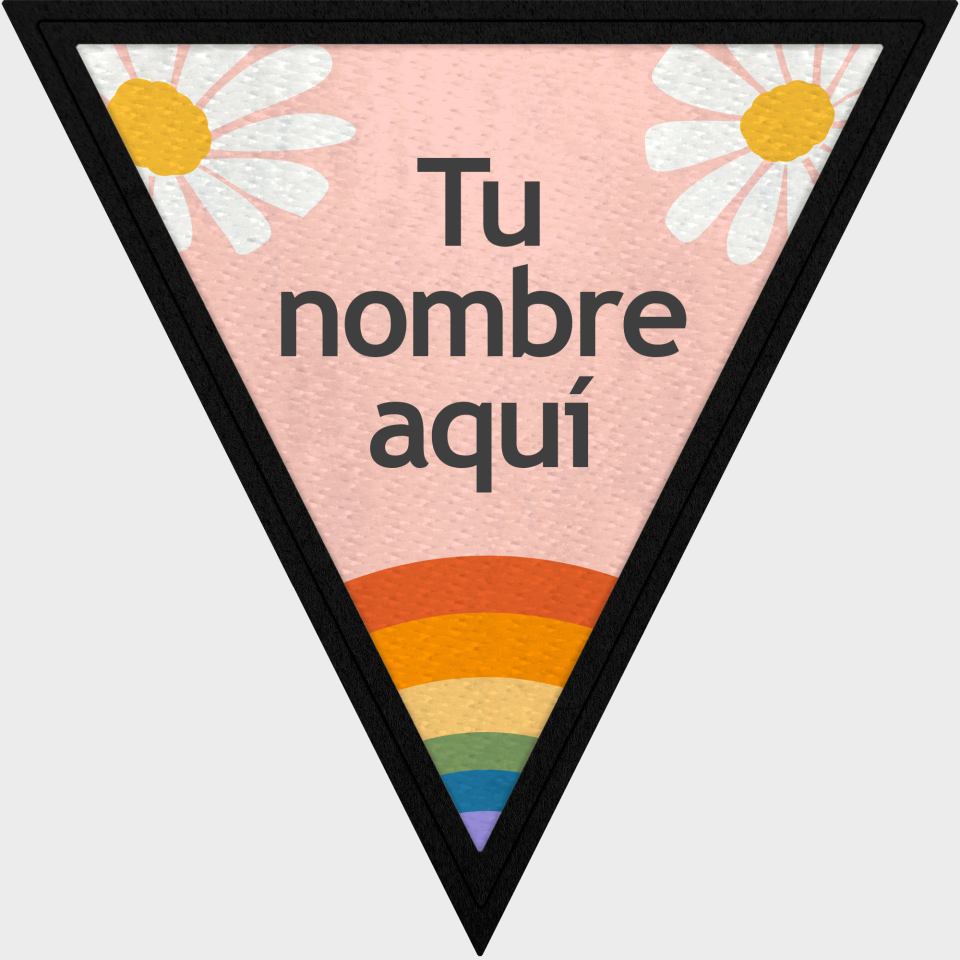 Parche triangular arcoíris