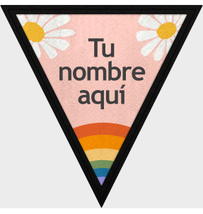 Parche triangular arcoíris