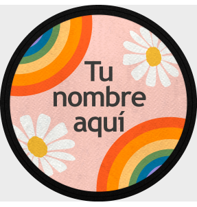 Parche redondo arcoíris