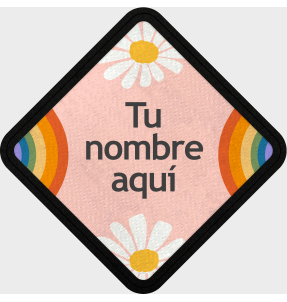 Parche rombo arcoíris