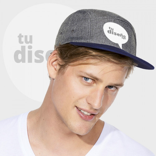 Gorra de visera plana bicolor personalizada