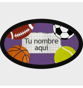 Parche ovalado deporte