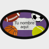 Parche ovalado deporte