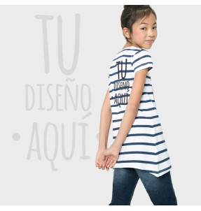 Camiseta niño a rayas personalizada