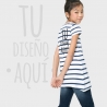 Camiseta niño a rayas personalizada