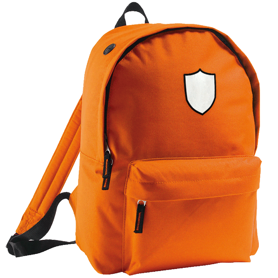Mochila adulto con parche escudo 2 personalizada