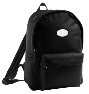 Mochila adulto con parche ovalado personalizada