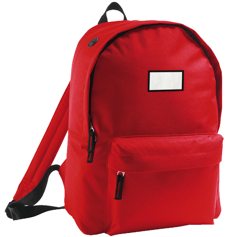 Mochila adulto con parche rectangular personalizada