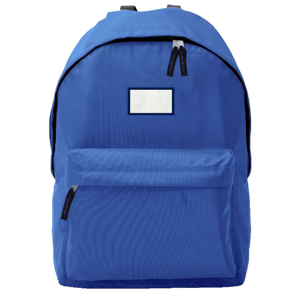 Mochila adulto con parche rectangular personalizada