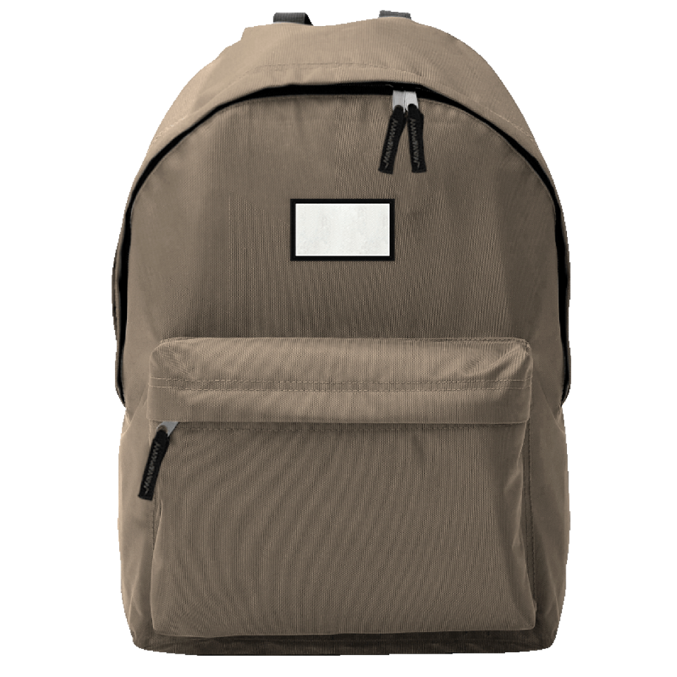 Mochila adulto con parche rectangular personalizada