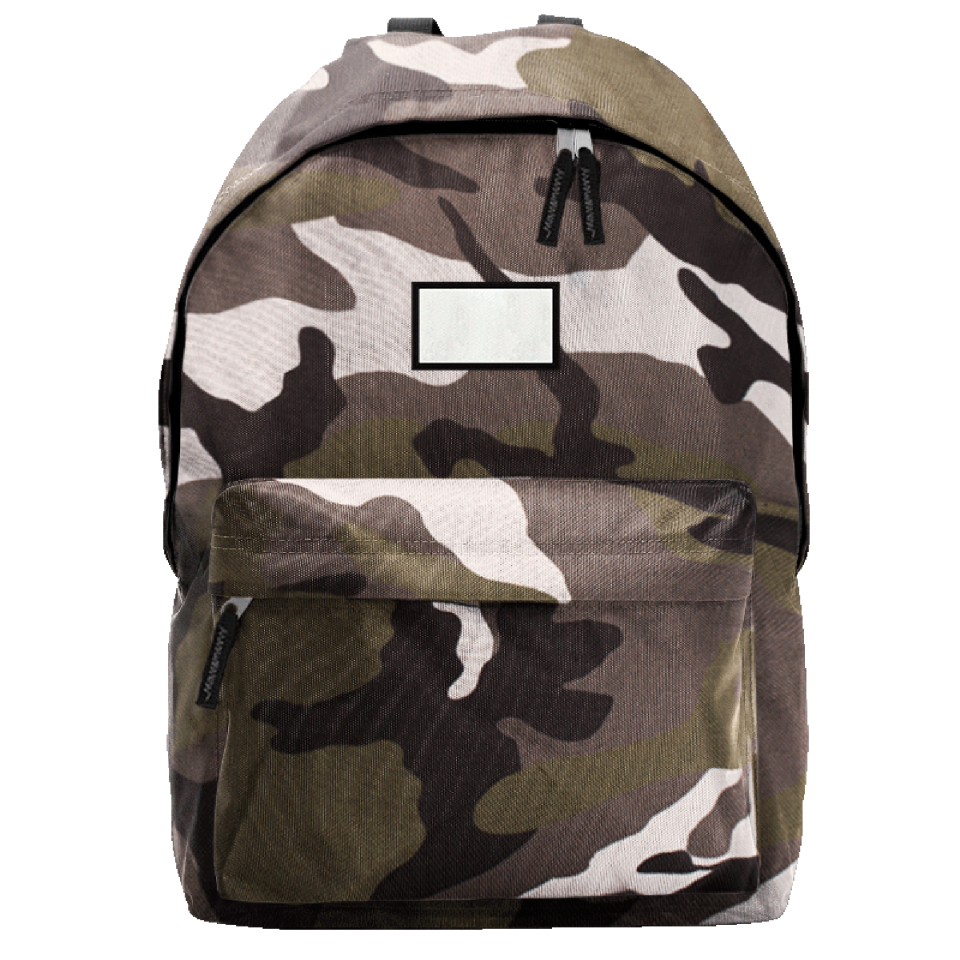 Mochila adulto con parche rectangular personalizada