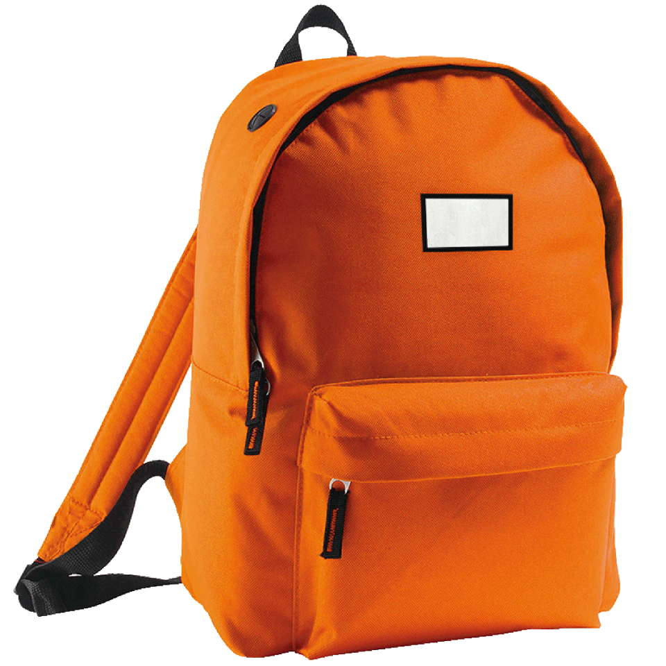 Mochila adulto con parche rectangular personalizada