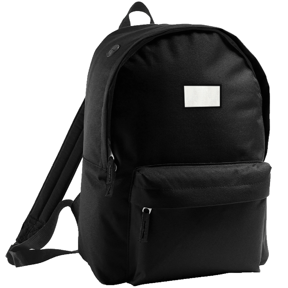 Mochila adulto con parche rectangular personalizada