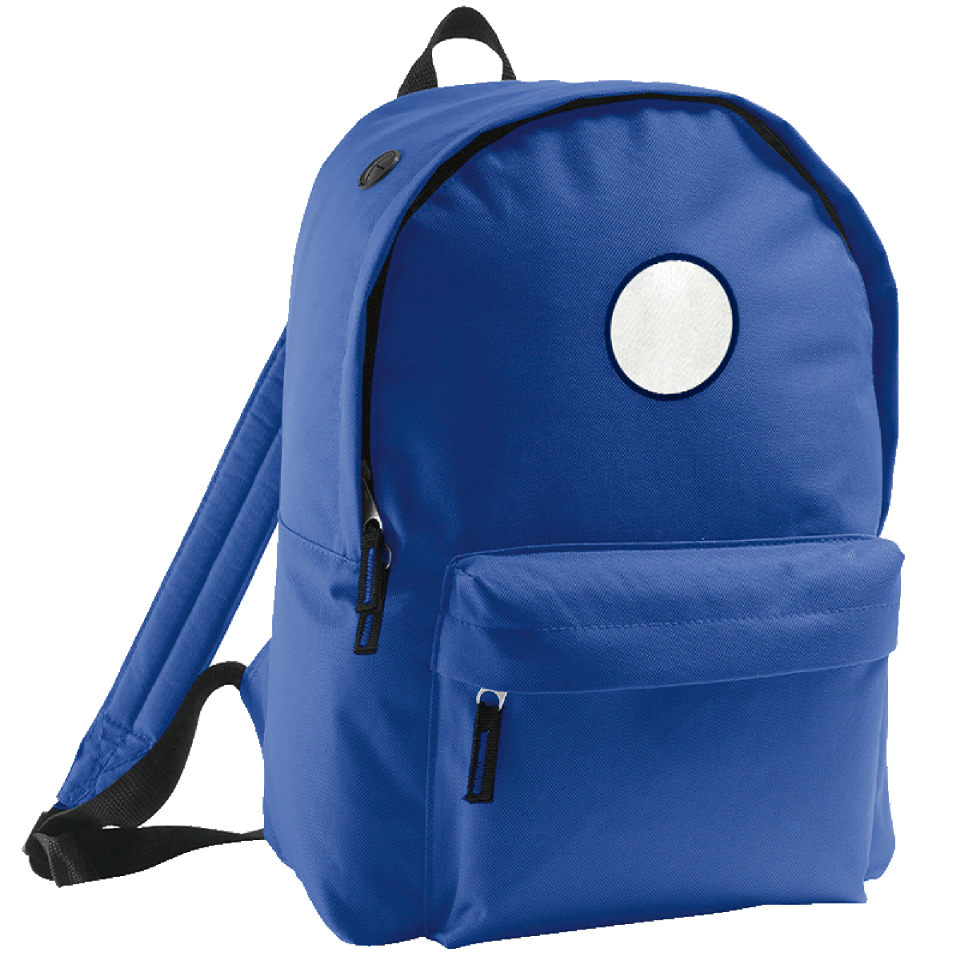 Mochila adulto con parche redondo personalizada