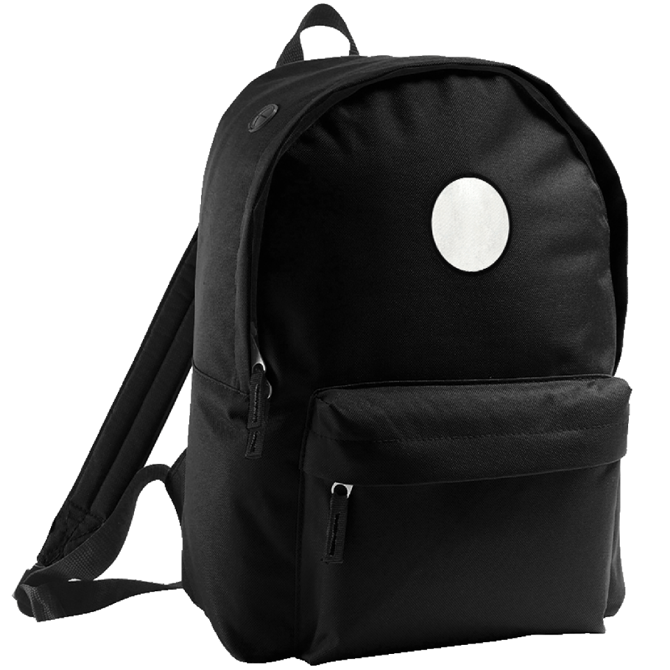 Mochila adulto con parche redondo personalizada