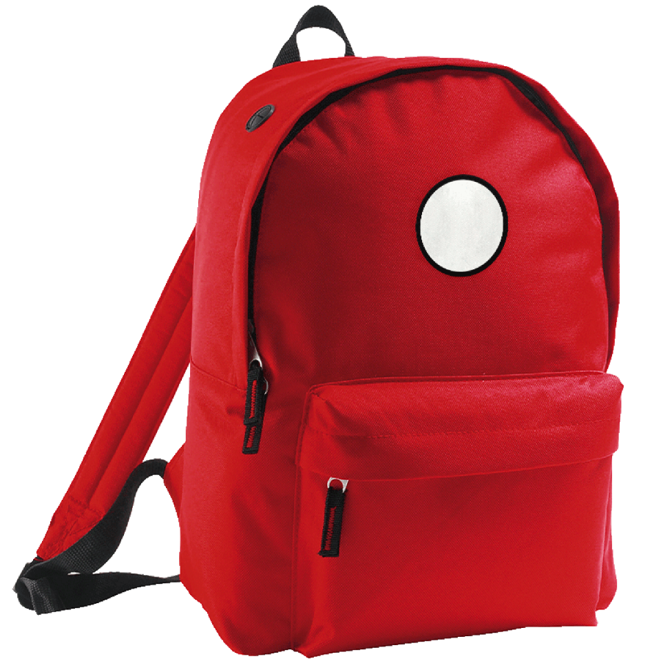 Mochila adulto con parche redondo personalizada